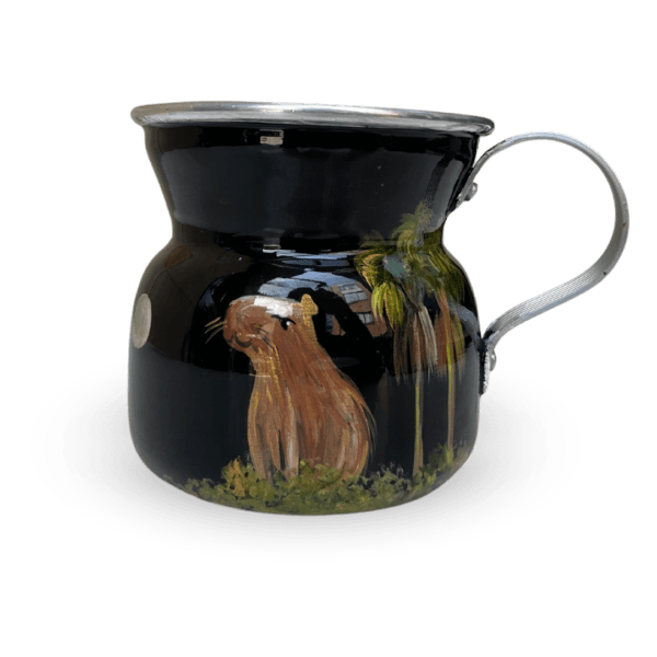 Jarra Latón Handprinted Negro